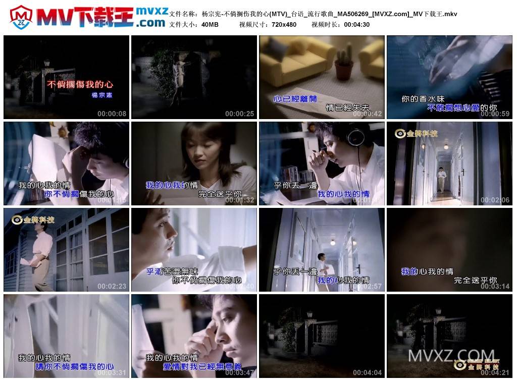 杨宗宪-不倘搁伤我的心(MTV)_台语_流行歌曲_MA506269